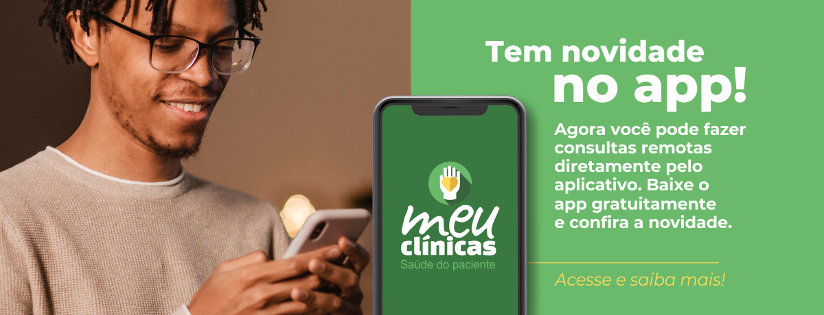 Consulta remota no app Meu Clínicas