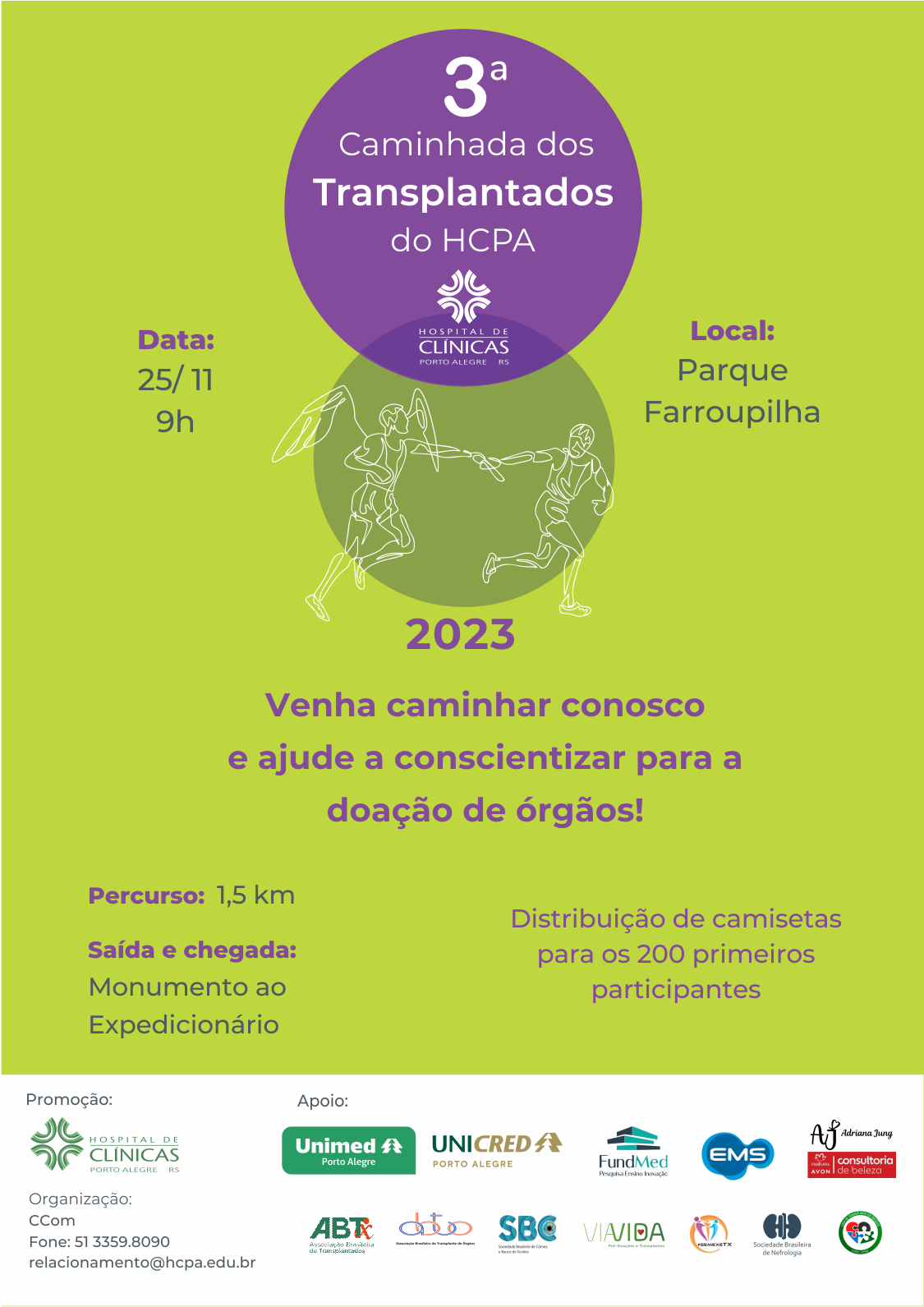 caminhada dos transplantados divulgacao cartaz 2 3 1