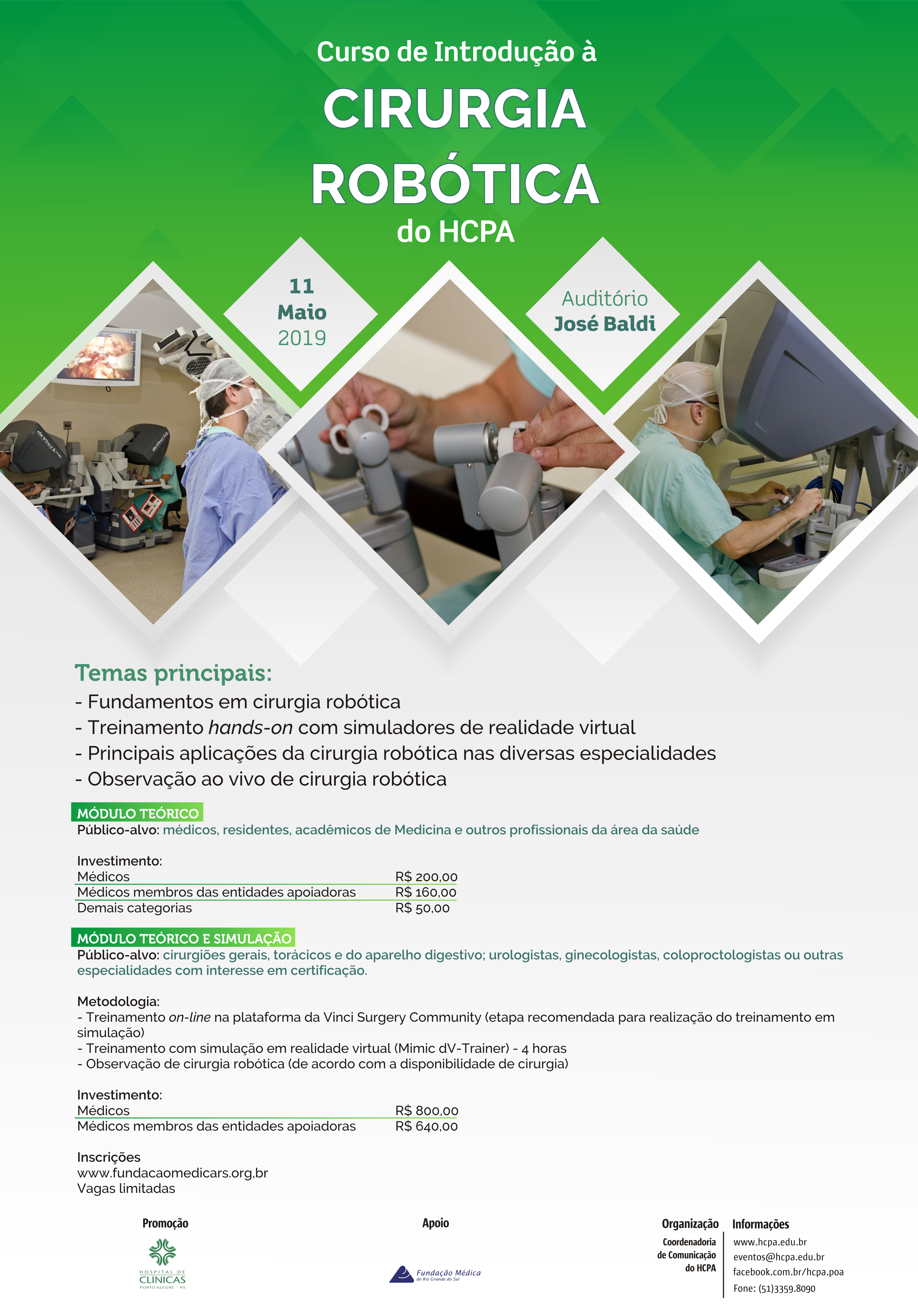 curso de introducao a cirurgia robotica cartaz 2